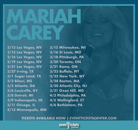 mariah carey concert dates